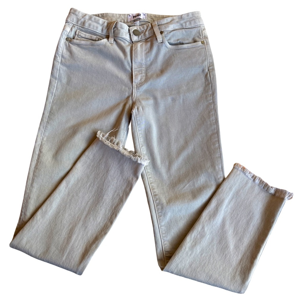 PAIGE Hoxton Ankle Peg Gray Jeans Size 28 Stretch Denim